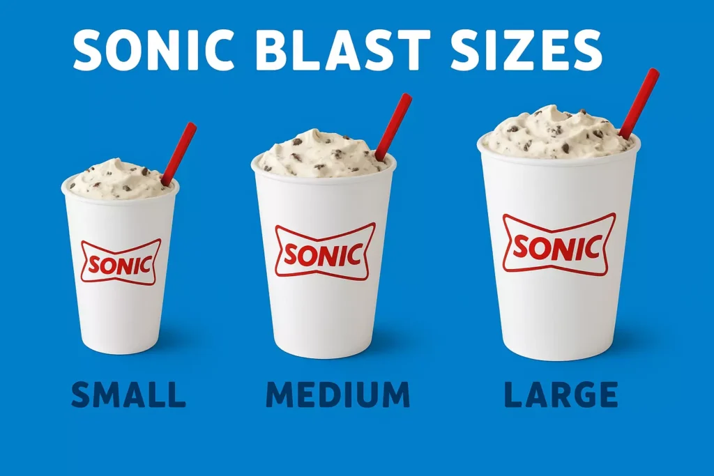 Sonic Blast sizes