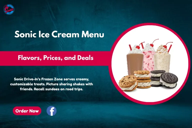 Sonic Ice Cream Menu