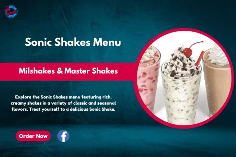 Sonic Shakes Menu